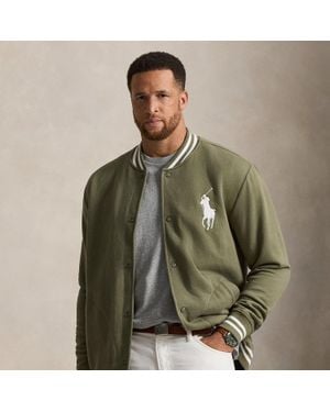 Ralph Lauren Big Pony Fleece Baseball Jacket - Green