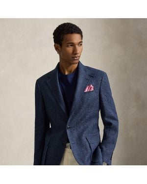 Polo Ralph Lauren The Rl67 Plaid Summer Tweed Jacket - Blue