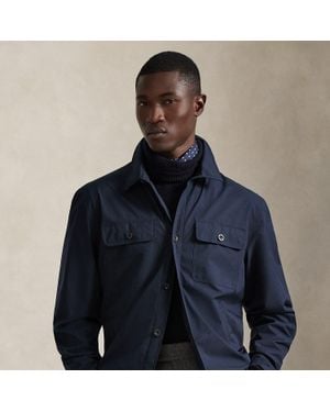 Ralph Lauren The Abottson Gabardine Shacket - Blue