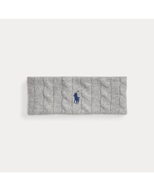 Ralph Lauren Cable-Knit Wool-Cashmere Headband - Grey