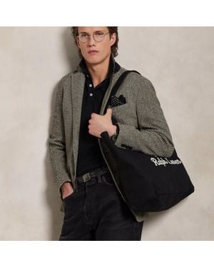 Ralph Lauren Embroidered Canvas Tote - Grey