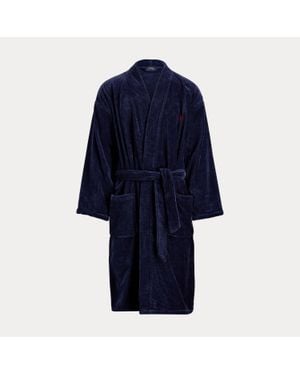 Polo Ralph Lauren Tall Cotton Robe - Blue