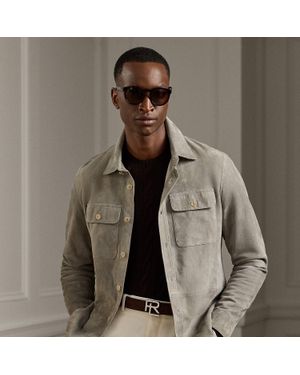 Ralph Lauren Ralph Lauren Calloway Suede Shirt Jacket - Grey