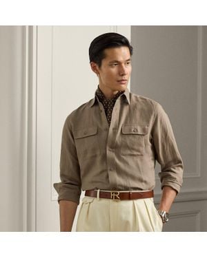 Ralph Lauren Ralph Lauren Silk-Linen Shirt - Brown