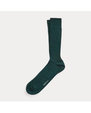 Ralph Lauren Ralph Lauren Ribbed Cashmere-Blend Dress Socks - Green