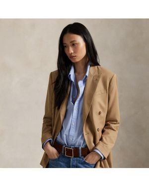 Polo Ralph Lauren Double-Breasted Stretch-Wool Blazer - Brown