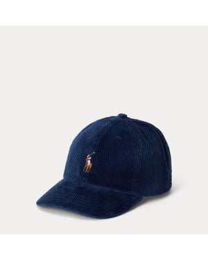 Ralph Lauren Corduroy Ball Cap - Blue