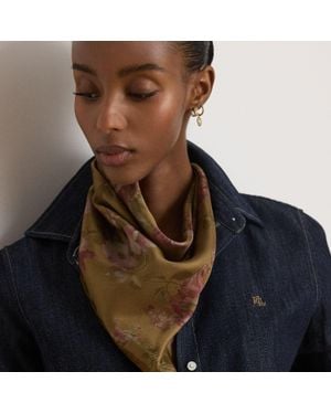 Ralph Lauren Floral Silk Square Scarf - Multicolour