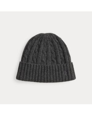 Polo Ralph Lauren Ralph Lauren Cable-Knit Cashmere Beanie - Black