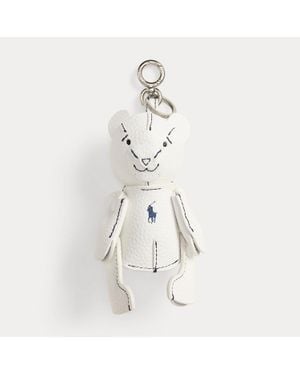 Polo Ralph Lauren Ralph Lauren Polo Bear Leather Bag Charm - White