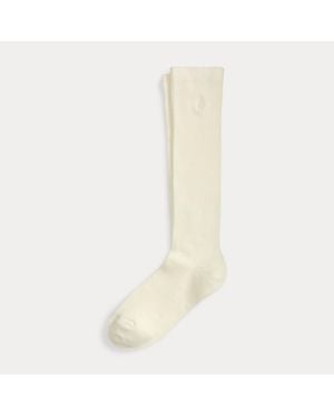 Ralph Lauren Ribbed Knee-High Socks - White