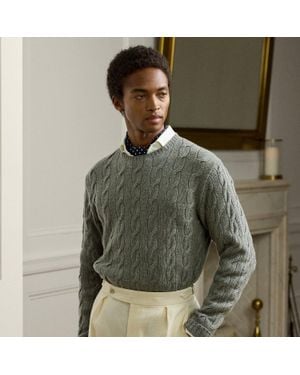 Ralph Lauren Cable-Knit Cashmere Sweater - Green
