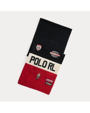 Ralph Lauren Polo Bear Color-Blocked Scarf - Red