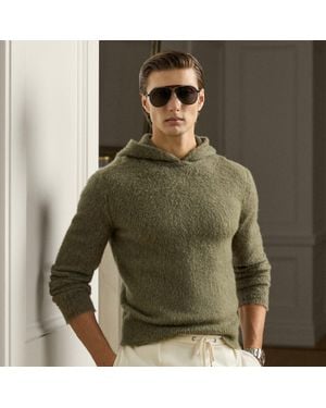 Ralph Lauren Ralph Lauren Cashmere-Wool Hooded Sweater - Green