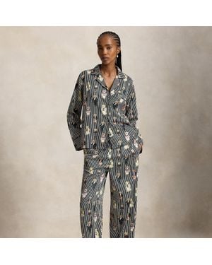 Ralph Lauren Polo Bear Cotton Sateen Pyjama Gift Set - Grey
