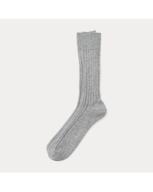 Ralph Lauren Ralph Lauren Rib-Knit Cashmere Sock - Grey