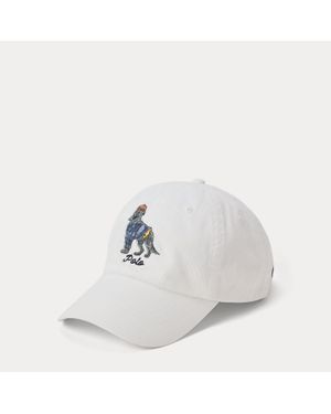Polo Ralph Lauren Ralph Lauren Dog-Embroidered Twill Ball Cap - White