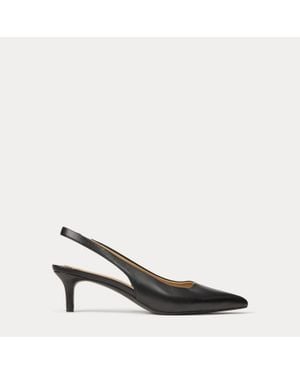 Ralph Lauren Lolah Ii Leather Slingback Pump - Black