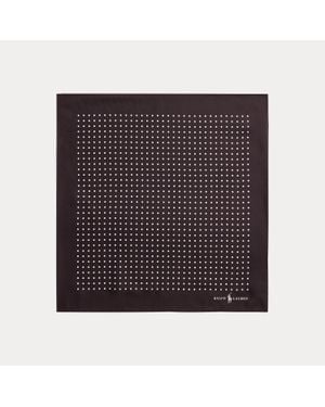 Ralph Lauren Polka-Dot Silk Pocket Square - Black