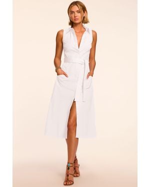 Ramy Brook Darcey Cotton Poplin Sleeveless Midi Dress - Natural