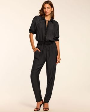 Ramy Brook Sylvia Short Sleeve Jumpsuit - Black