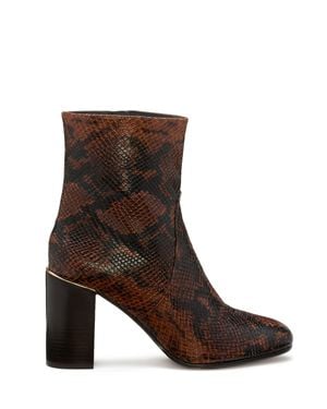 Ramy Brook Caro Heeled Ankle Boots - Brown