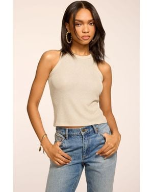 Ramy Brook Ella Lurex Knit Tank Top - Blue