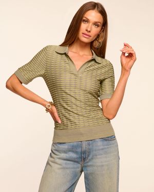 Ramy Brook Valentina Short Sleeve Knit Top - Green