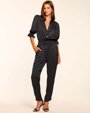 Ramy Brook Dina Short Sleeve Button Down Jumpsuit - Multicolor