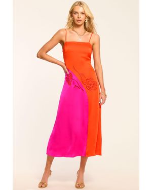 Ramy Brook Jasmine Colorblock Maxi Dress - Pink