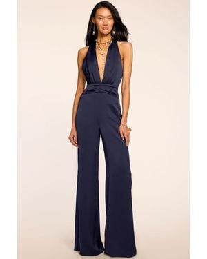 Ramy Brook Desiree Deep V-Neck Jumpsuit - Blue