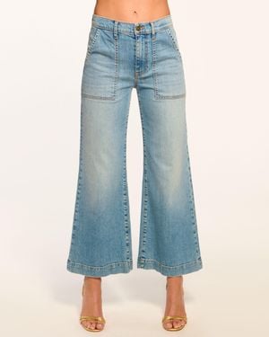 Ramy Brook Clifford Cropped Wide Leg Jean - Blue