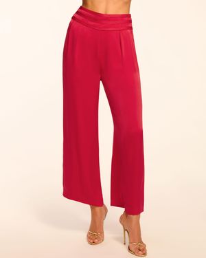Ramy Brook Joss Cropped Wide Leg Pant - Red