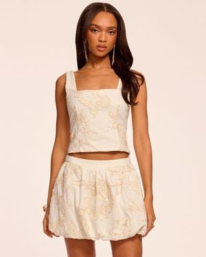 Ramy Brook Thalia Floral Embroidered Mini Skirt - Natural
