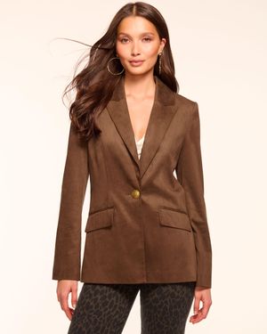 Ramy Brook Marilyn Faux Suede Blazer - Brown