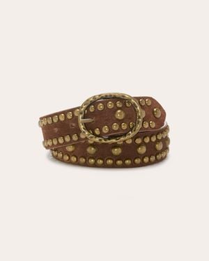 Ramy Brook Hera Studded Leather Belt - Brown