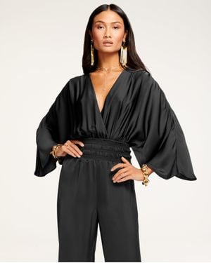 Ramy Brook Cheri Wide Leg Jumpsuit - Black