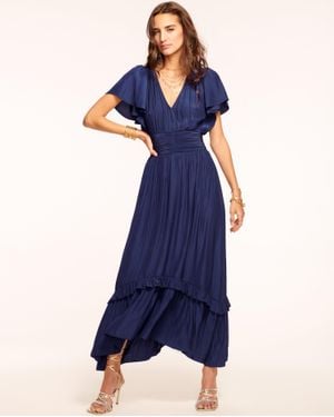 Ramy Brook Joanie Short Sleeve Maxi Dress - Blue