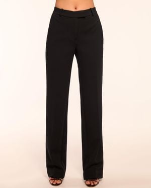 Ramy Brook Doug Straight-Leg Tailored Pant - Black