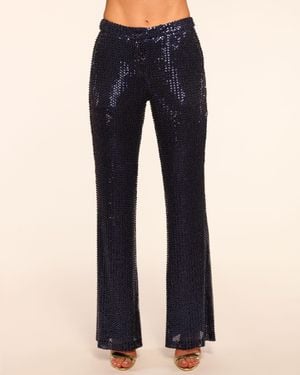 Ramy Brook Olivian Beaded Sequin Flare Pant - Blue