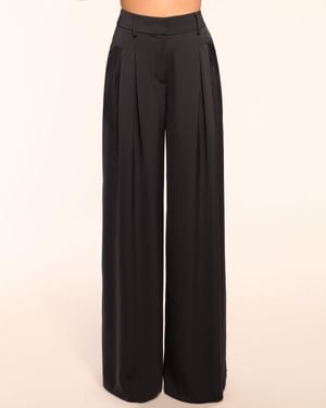 Ramy Brook Oscar Pleated Wide Leg Pant - Blue