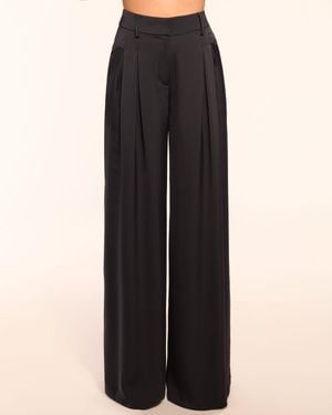 Ramy Brook Oscar Pleated Wide Leg Pant - Blue