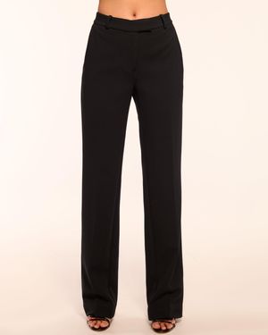 Ramy Brook Doug Straight-Leg Tailored Pant - Black