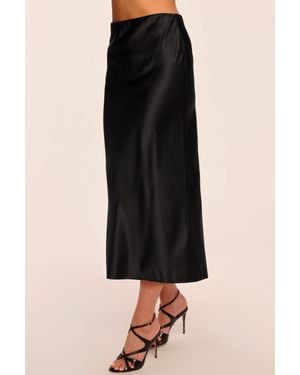 Ramy Brook Krisia Silk Slip Midi Skirt - Black
