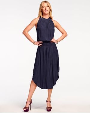 Ramy Brook Audrey Smocked Midi Dress - Blue