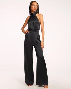 Ramy Brook Tatiana Wide Leg Halter Jumpsuit - Blue