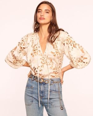 Ramy Brook Mikayla Cutout Blouse - Natural