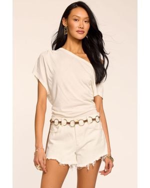Ramy Brook Bria Denim Mini Short - Natural