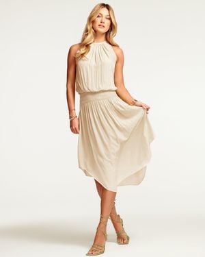 Ramy Brook Audrey Smocked Midi Dress - Natural