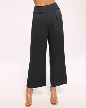 Ramy Brook Joss Cropped Wide Leg Pant - Black